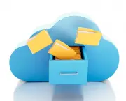 3d File storage in cloud. Cloud computing concept.