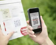 Scanning advertising with QR code on mobile phone
