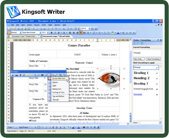 Kingsoft Office (http://goo.gl/WKYSc) – Gratuito